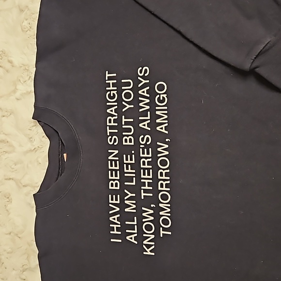 ' I have been straight all my life...' black sweatshirt SEE BACK XL Pride Month - Picture 1 of 6